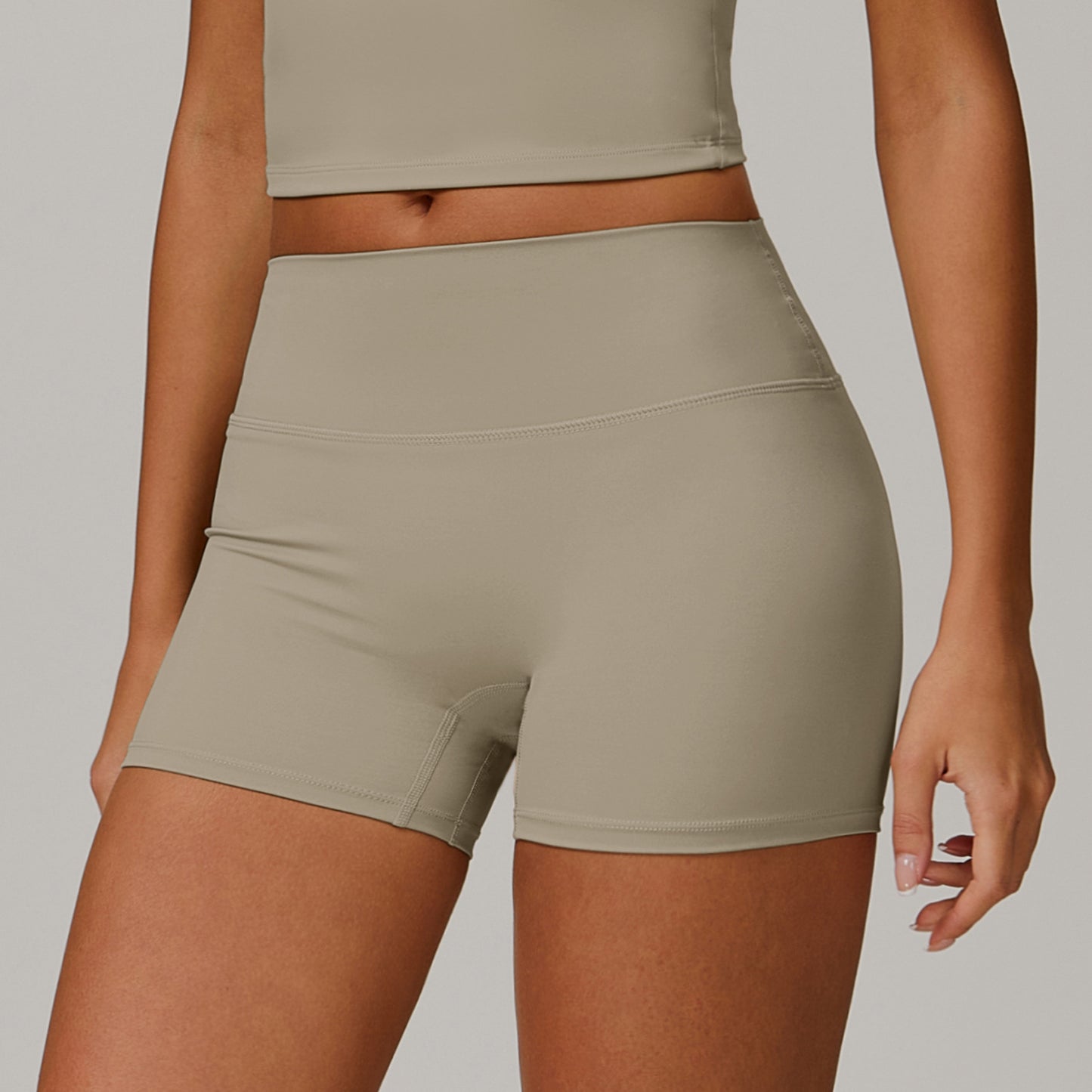 Brushed Tight High Waist Yoga Shorts For Women