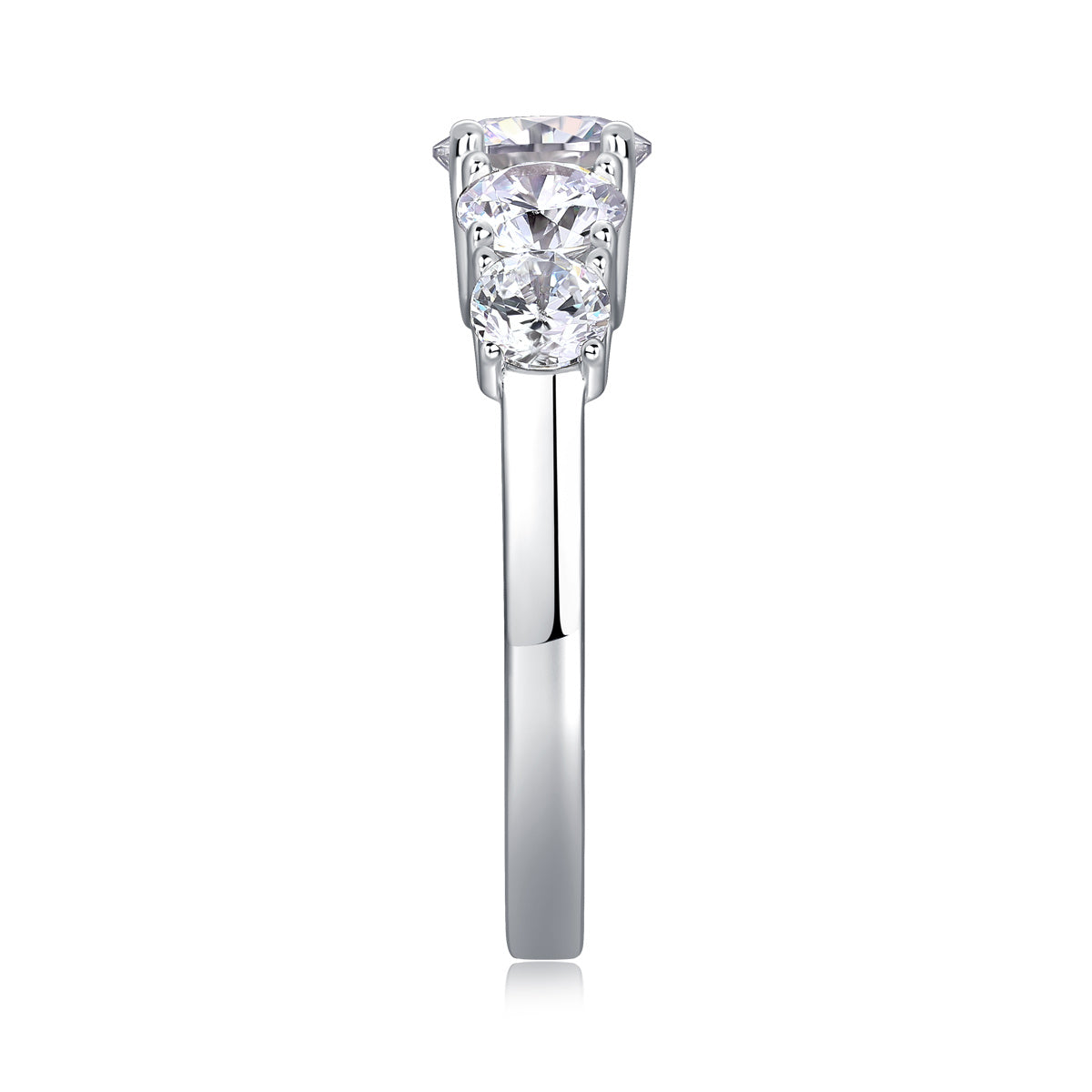 1 Carat Moissanite Wedding Ring in S925 Silver