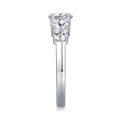 1 Carat Moissanite Wedding Ring in S925 Silver