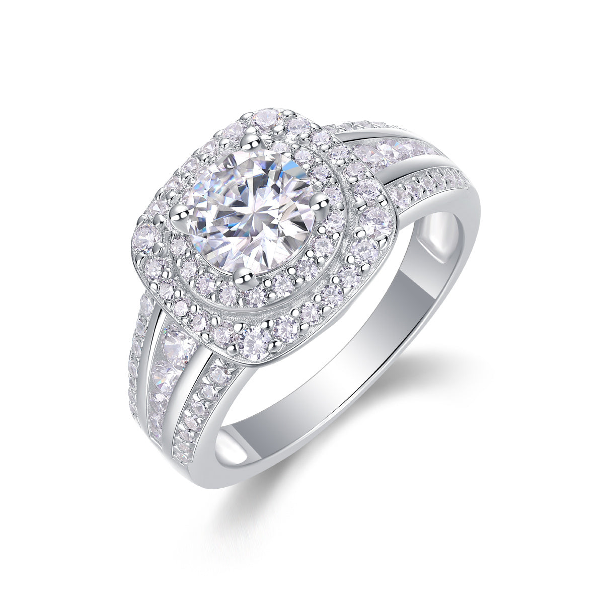 Starry Sky Crown 1-Carat Moissanite Ring – S925 Silver