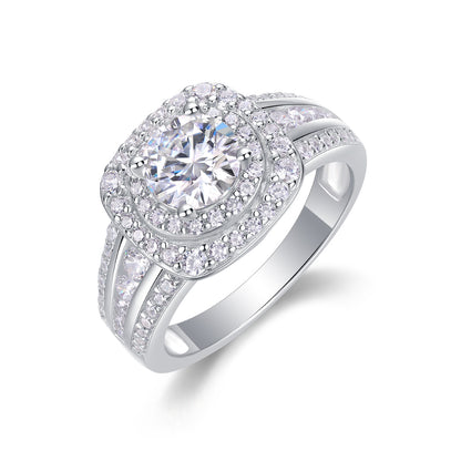 Starry Sky Crown 1-Carat Moissanite Ring – S925 Silver