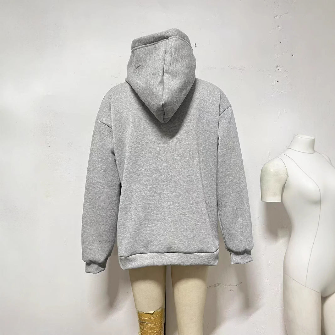 Rainbow Bar Printed Hoodie Retro Long-sleeved Sweater