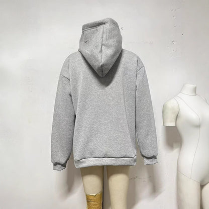 Rainbow Bar Printed Hoodie Retro Long-sleeved Sweater