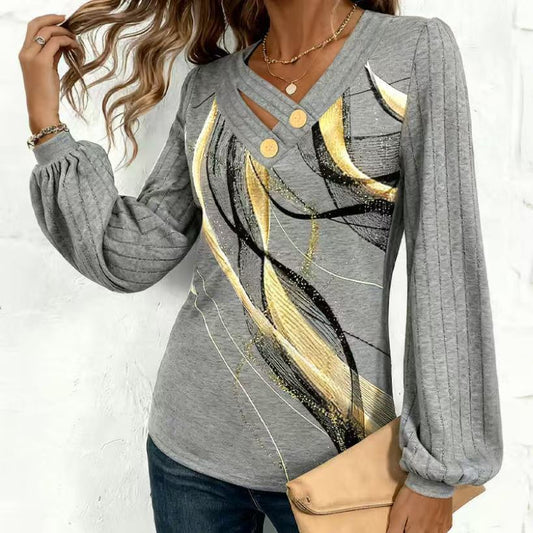 New Printed Sweater Long Sleeve Women
