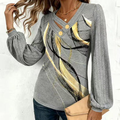 New Printed Sweater Long Sleeve Women