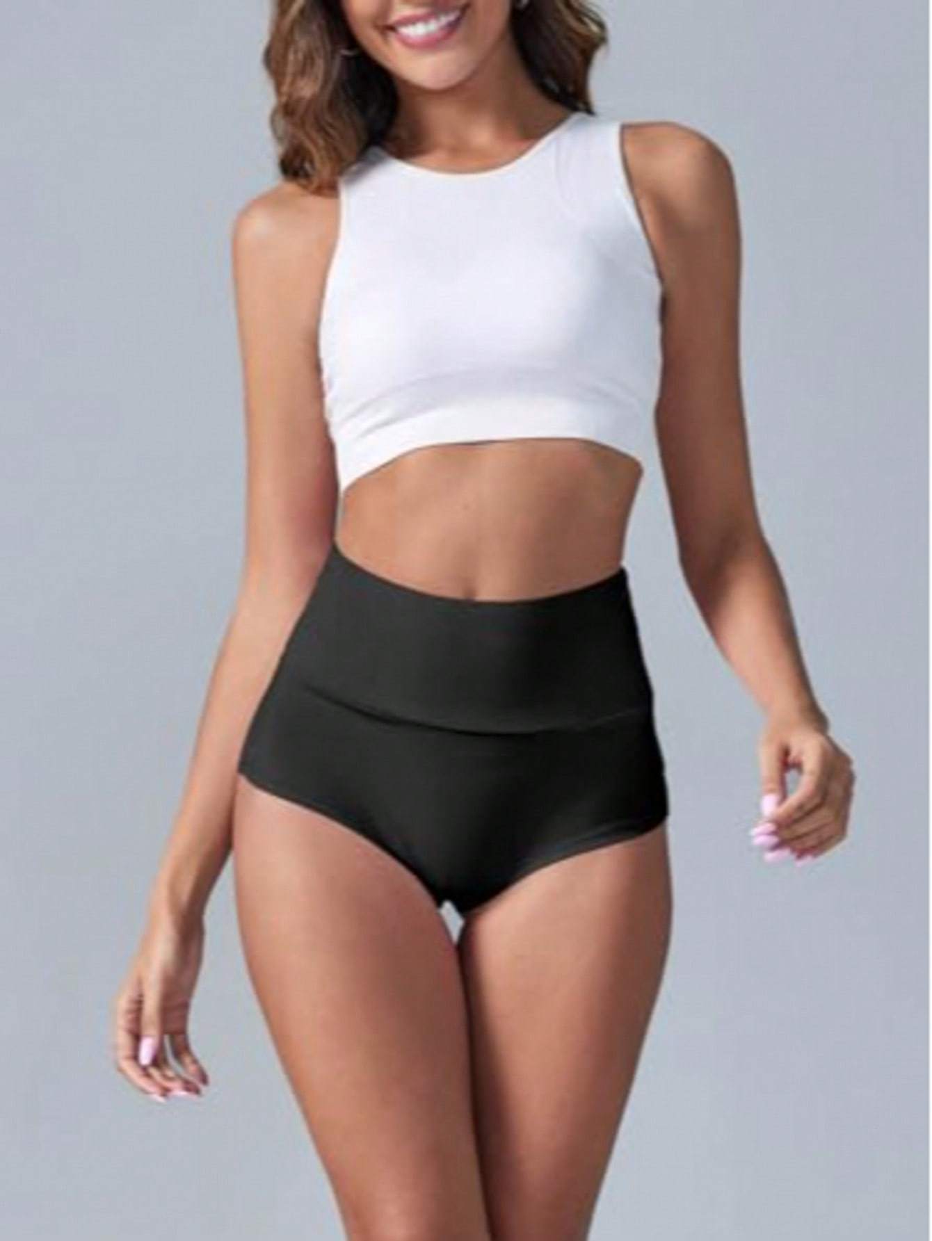 BZB Women's High Waist Yoga Shorts Gym Workout Booty Dance Hot Pants Athletic Butt Lifting Sports Leggings