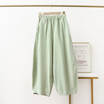 Women's Summer Thin Solid Color Linen Dungarees