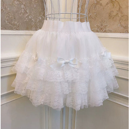 Lolita Princess Bowknot Lace All-matching Base Skirt