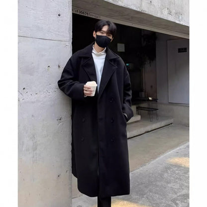 Winter Woolen Coat Men's Mid-length