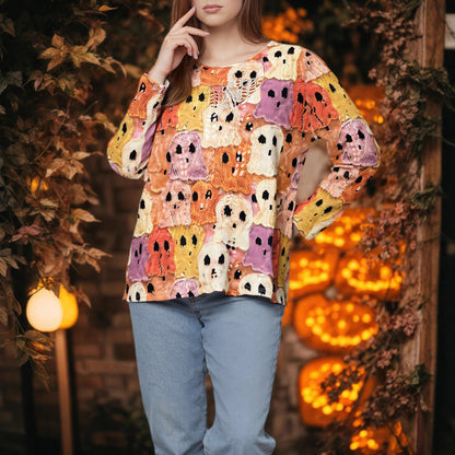 Women's Halloween Theme Printed T-shirt Holiday Dress Up