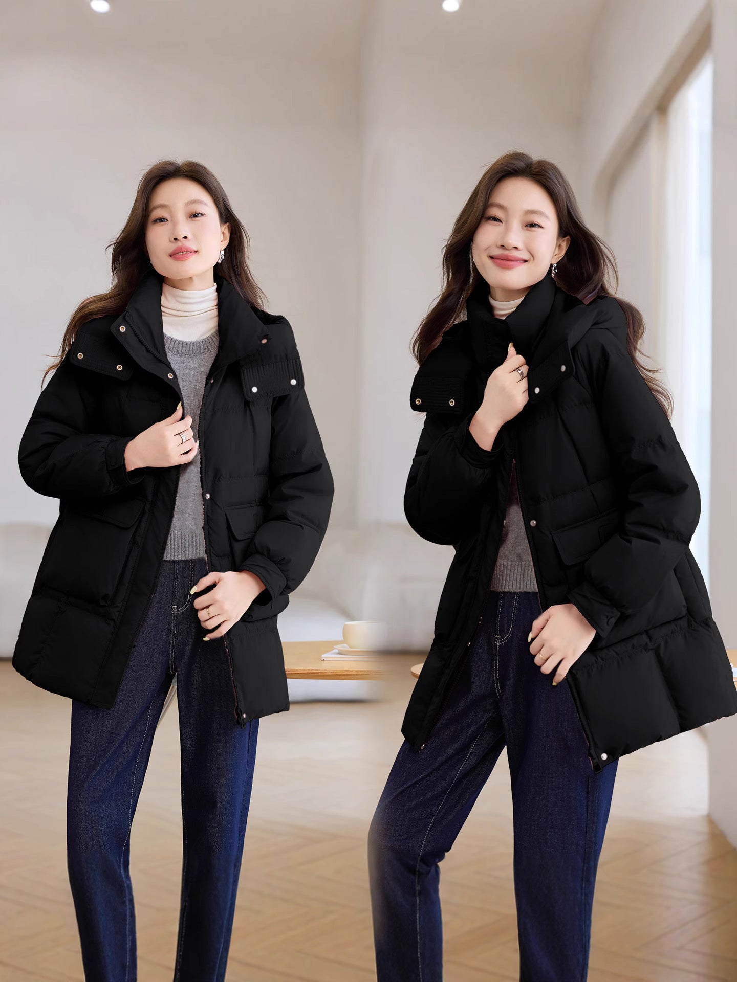 Loose Casual Cold Protective Clothing Temperament Cotton-padded Jacket