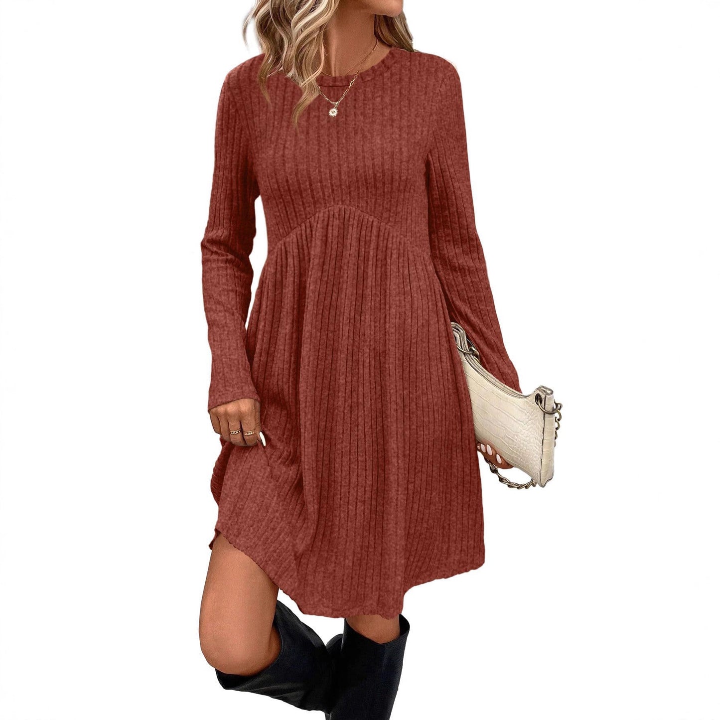 Women's Dress Bohemian Brushed Sunken Stripe
