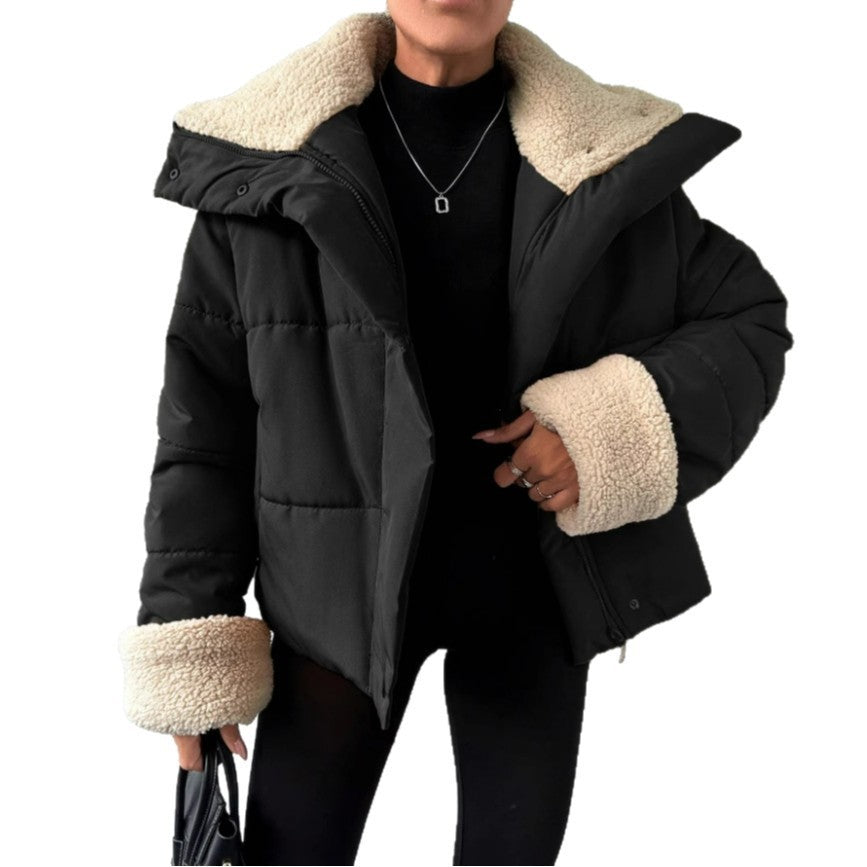 Small Ladies Belt Fur Collar Cotton Clothes