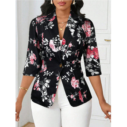 Women's Flower Fashionable All-matching Jacket