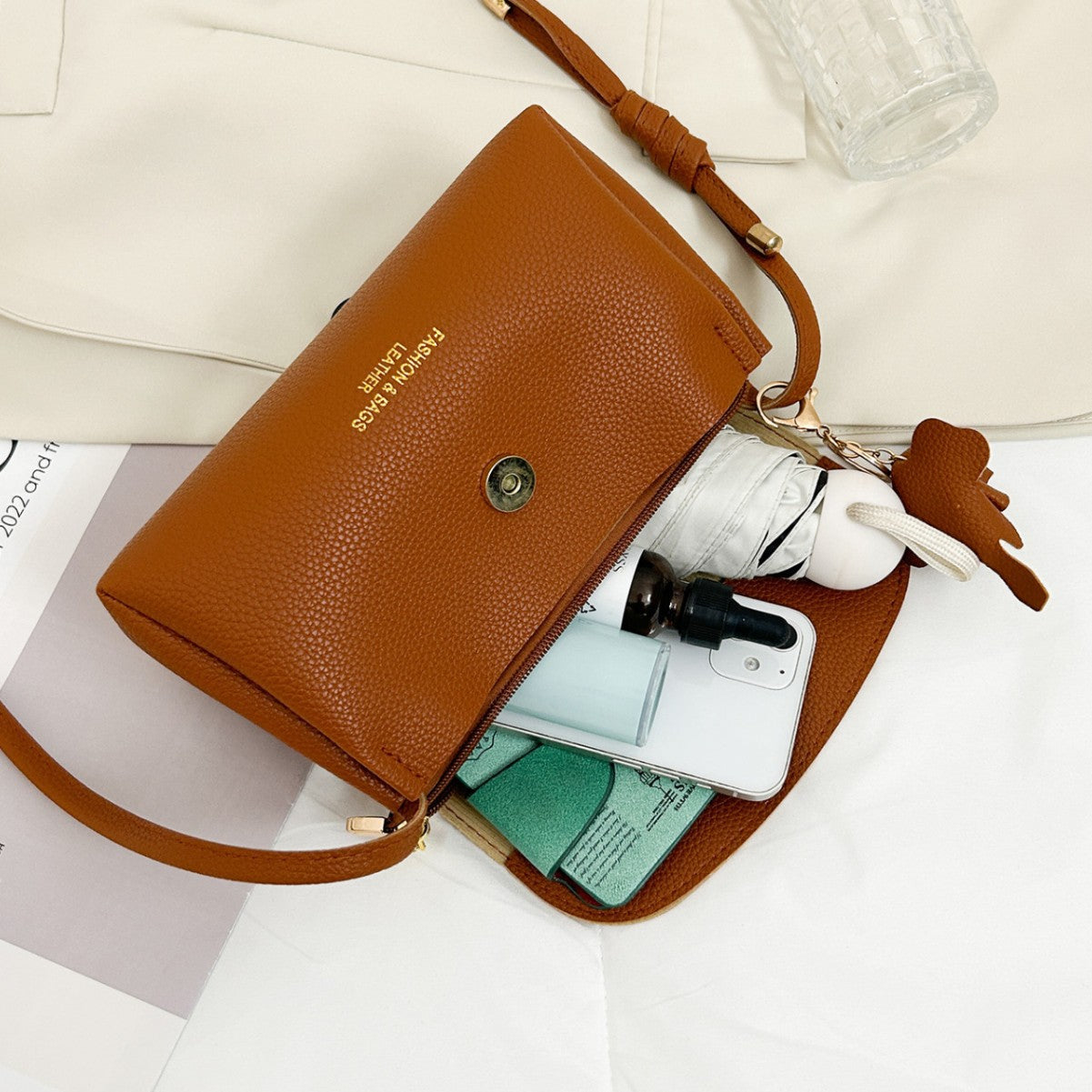 Soft-shoulder Versatile Fashionable Solid-color Casual Single-shoulder Bag