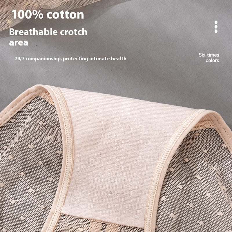 Lace Underwear Quick-drying Light Transparent Ultra-thin Pure Antibacterial Cotton Crotch Briefs