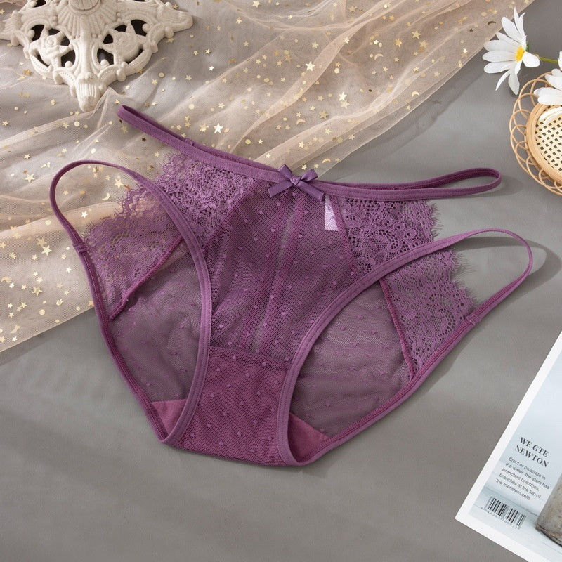 Lace Underwear Quick-drying Light Transparent Ultra-thin Pure Antibacterial Cotton Crotch Briefs