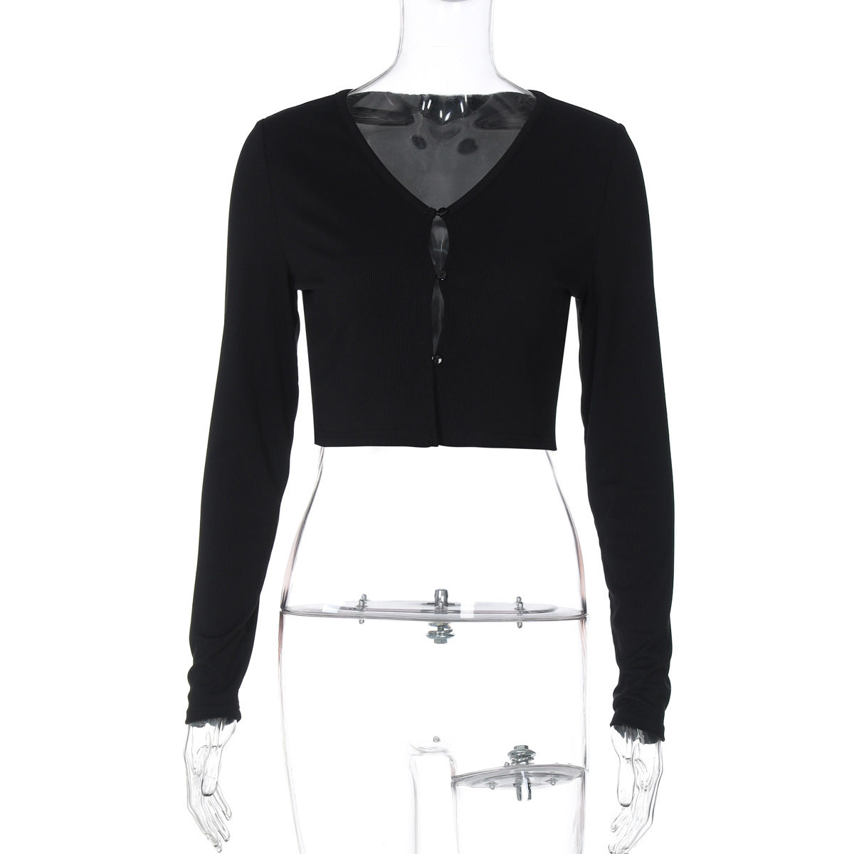 European And American Women's Clothing Fashion Sexy Long-sleeved Top