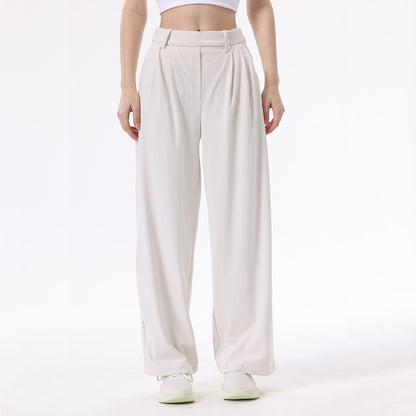 High Waist Drooping Loose Sports Straight Pants Commute Leisure Suit Pants