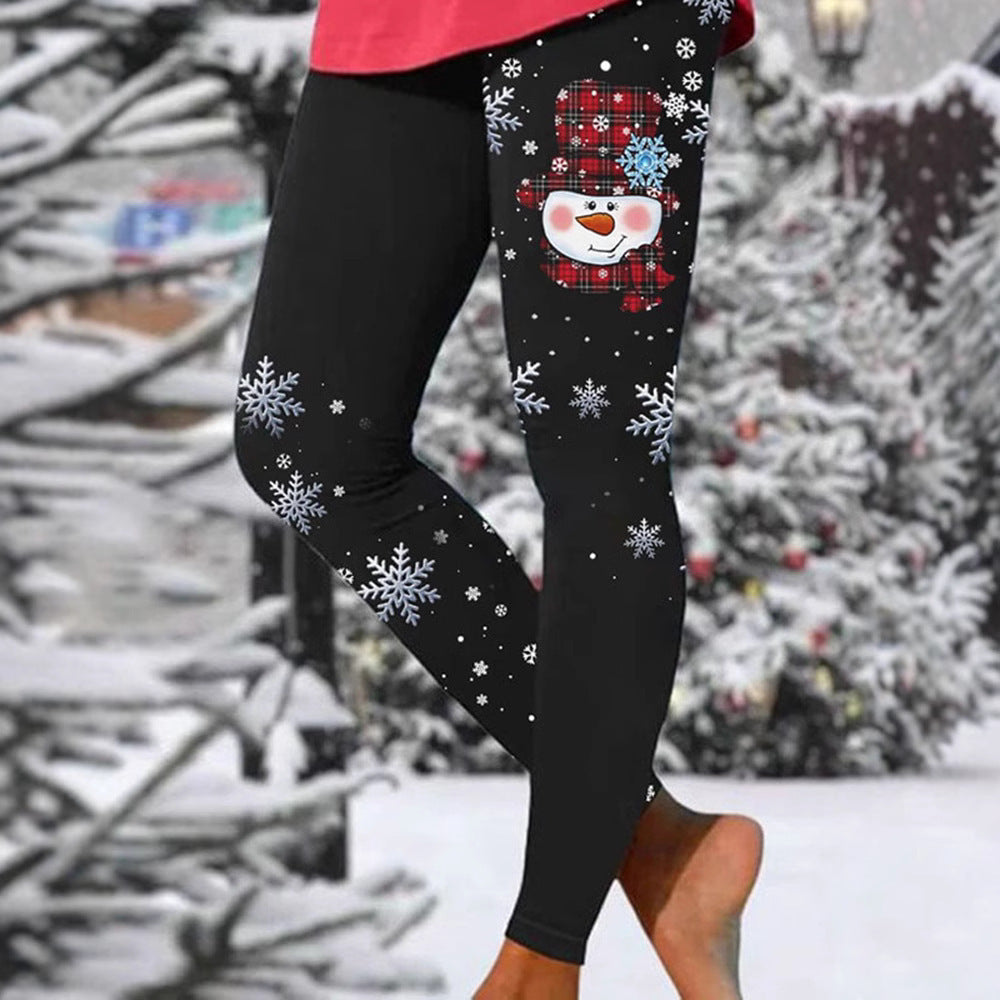 Leggings Christmas Tree Sequined Printing
