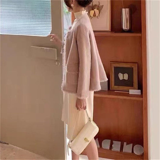 Loose Retro Tassel V-neck Sweater Cardigan