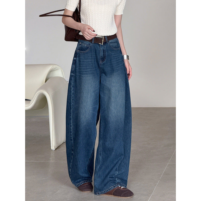 Women's Loose Casual High Waisted Wide Leg Jeans