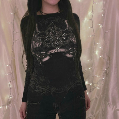 Printed Long-sleeved Top Women's T-shirt