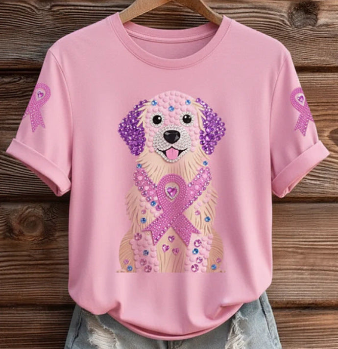 Loose Casual Animal Women's Tops Digital Printed T-shirt