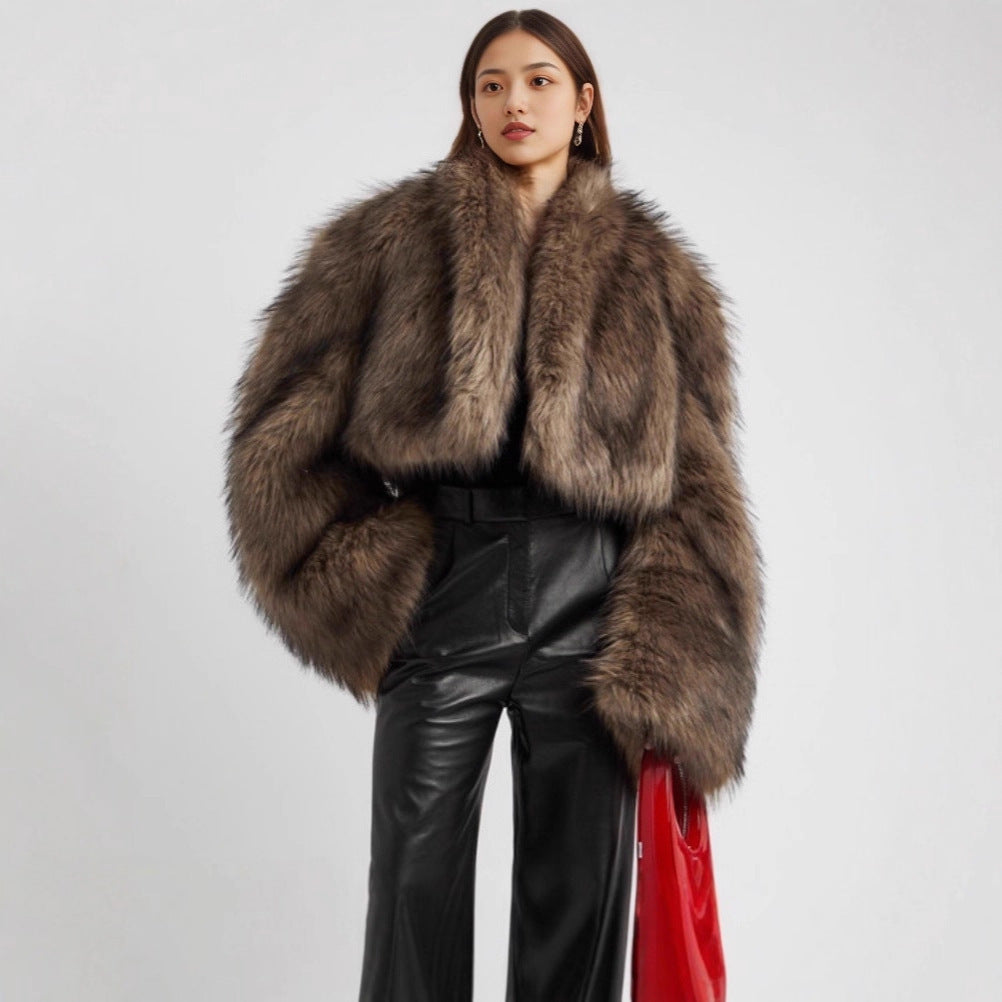 Vintage Fur Coat Short Ladies