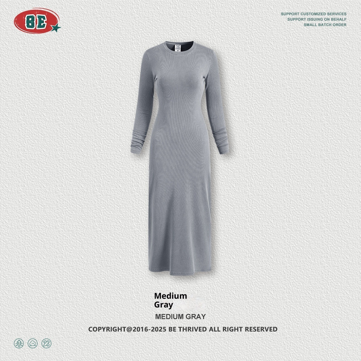 Long Sleeve Dress Split Sheath Dress For Women