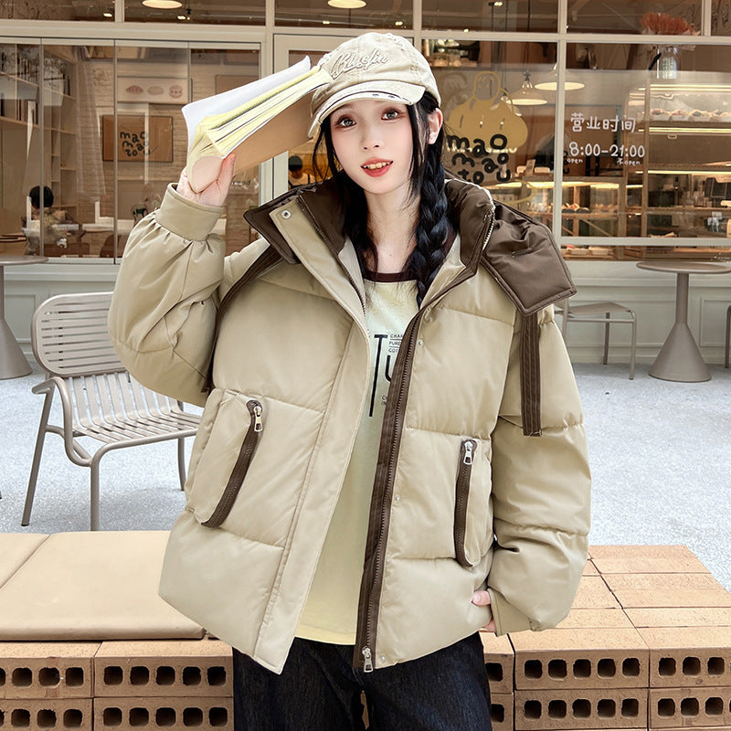 Cotton-padded Winter Thickened Hooded Warm Jacket
