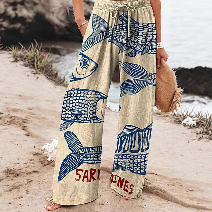 High Waist Casual Loose Wide Leg Pants