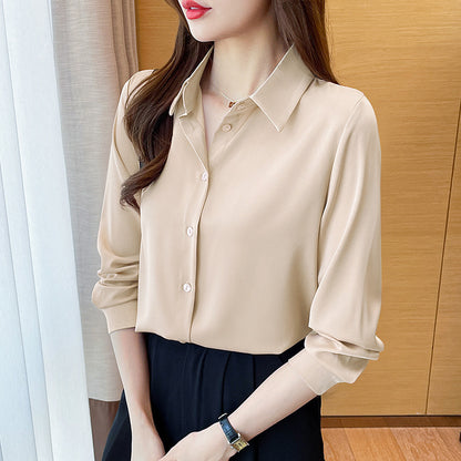 Non-ironing Anti-wrinkle Satin Shirt For Women