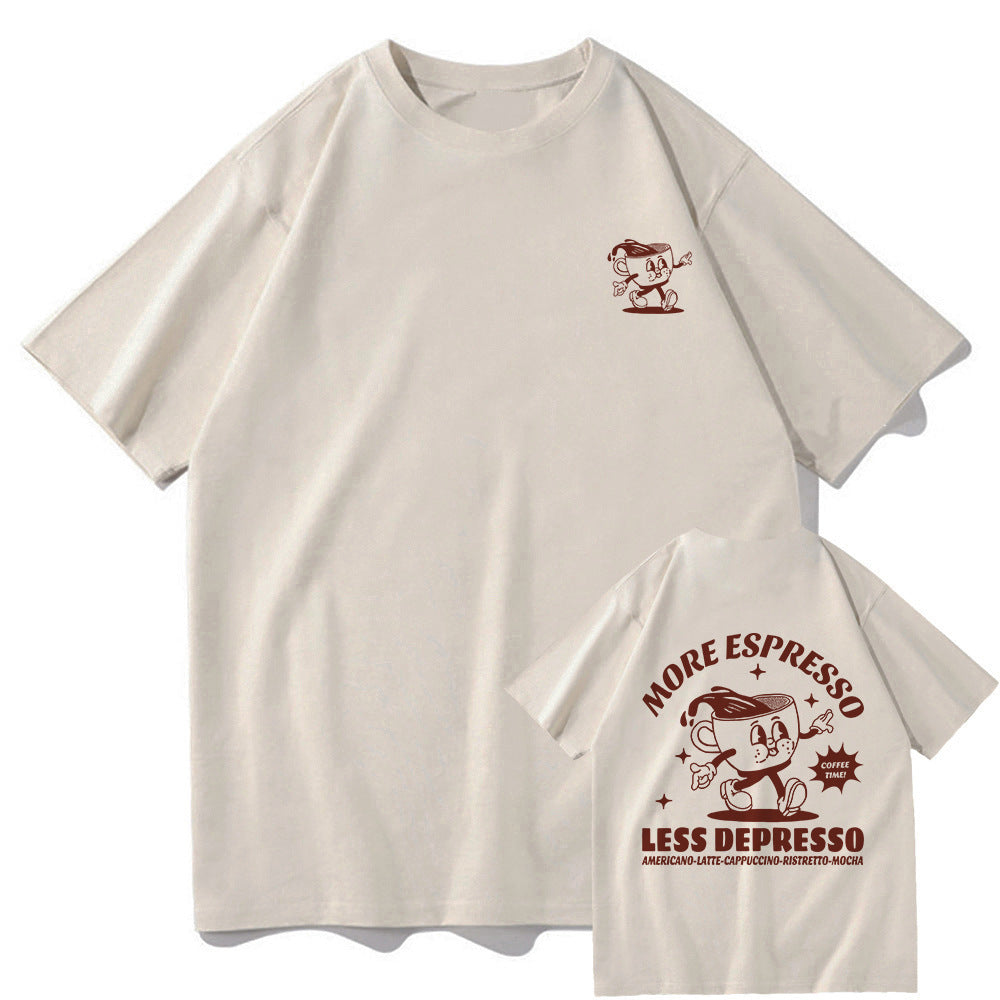 More Espresso Less Depression T-shirt Ancient Pattern Men And Women