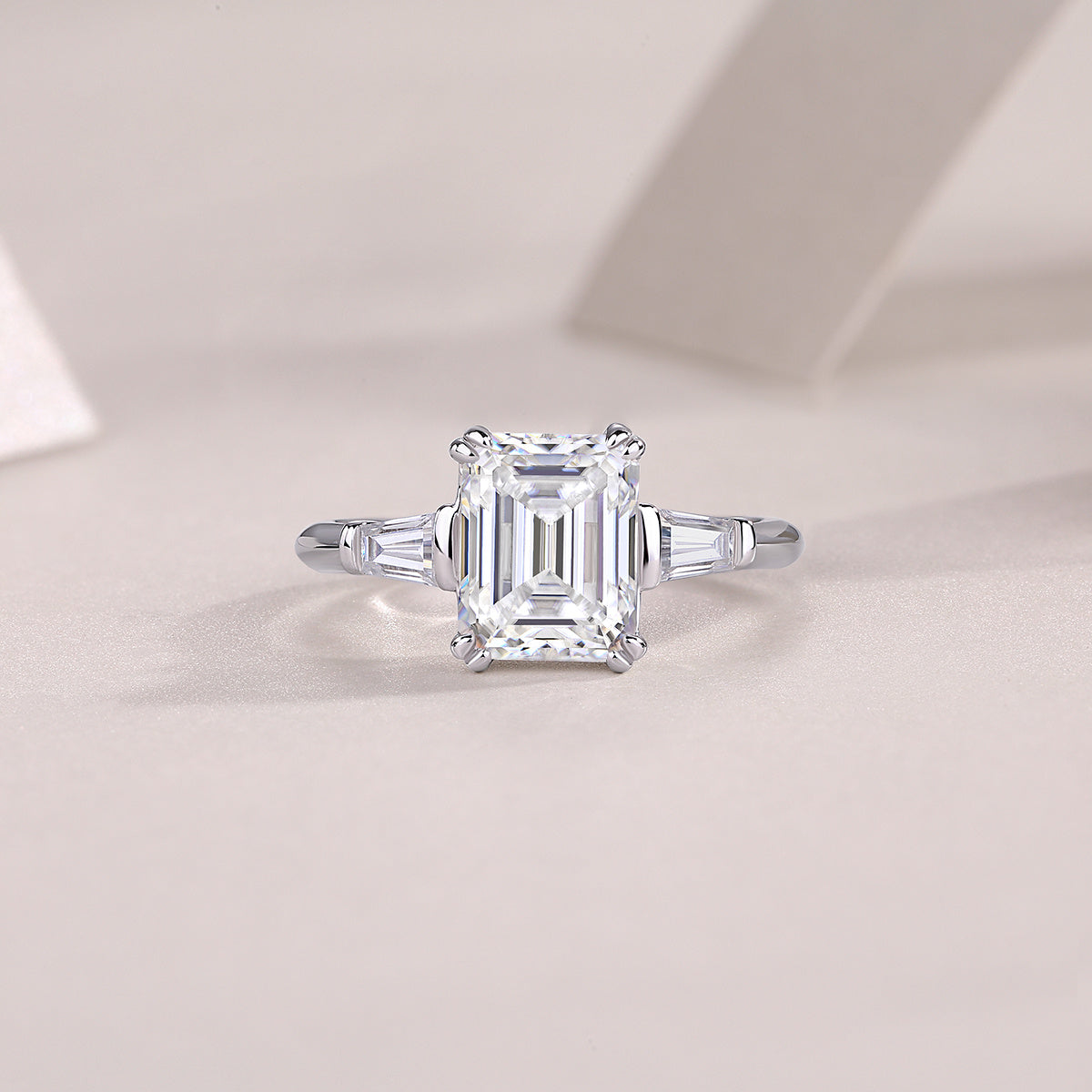 Starry Sky Mirror Moissanite Diamond Ring Set