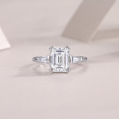 Starry Sky Mirror Moissanite Diamond Ring Set