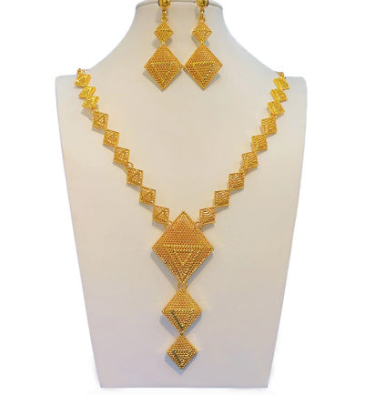 Arabic Bridal Jewelry Set – Necklace, Bracelet, Earrings & Ring