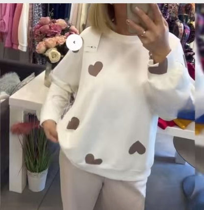 Fashion Women's Wear Love Long Sleeve Knitted Sweater