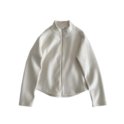 Self-heating Stand Collar Glutinous Rice Velvet Coat For Women