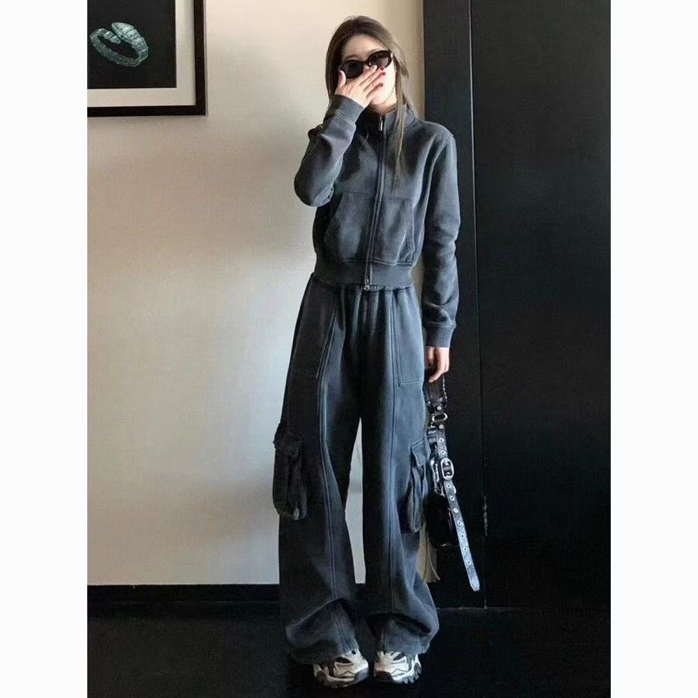 American Retro Sportswear Suit Women's Autumn Loose