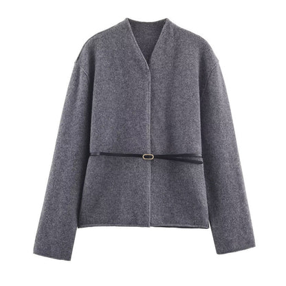 Pure Want To Match Belt Coat For Women