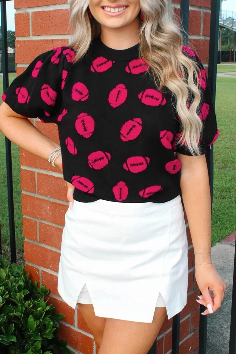 Women's High-grade Printed Casual Knitted Short Sleeve