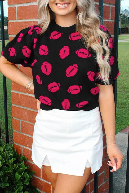 Women's High-grade Printed Casual Knitted Short Sleeve