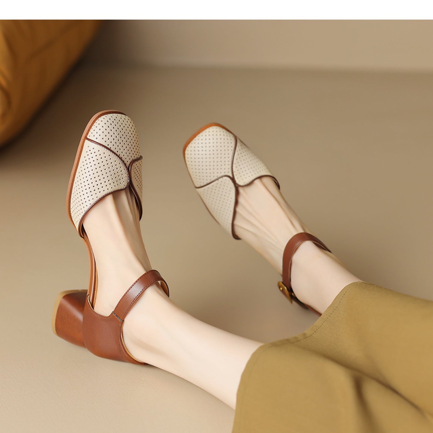Closed-toe Sandals For Women Mid-heel Perfect With Summer Dresses