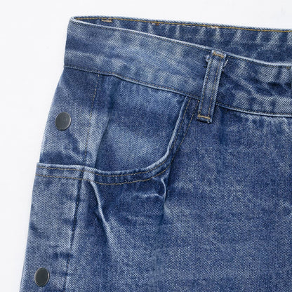 Women's High Waist Baggy Straight Trousers Jeans