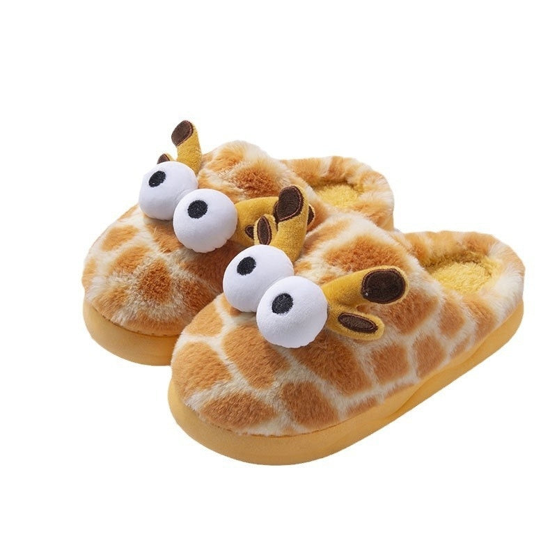 Women's Cotton Slippers For Winter Indoor Home Warmth With Fleece