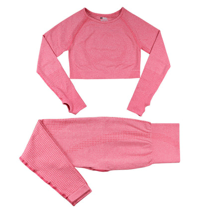 Seamless Knitted Dot Yoga Suit For Women