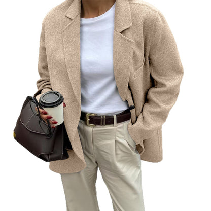 Casual High-end Solid Color Suit Jacket Women's Clothing