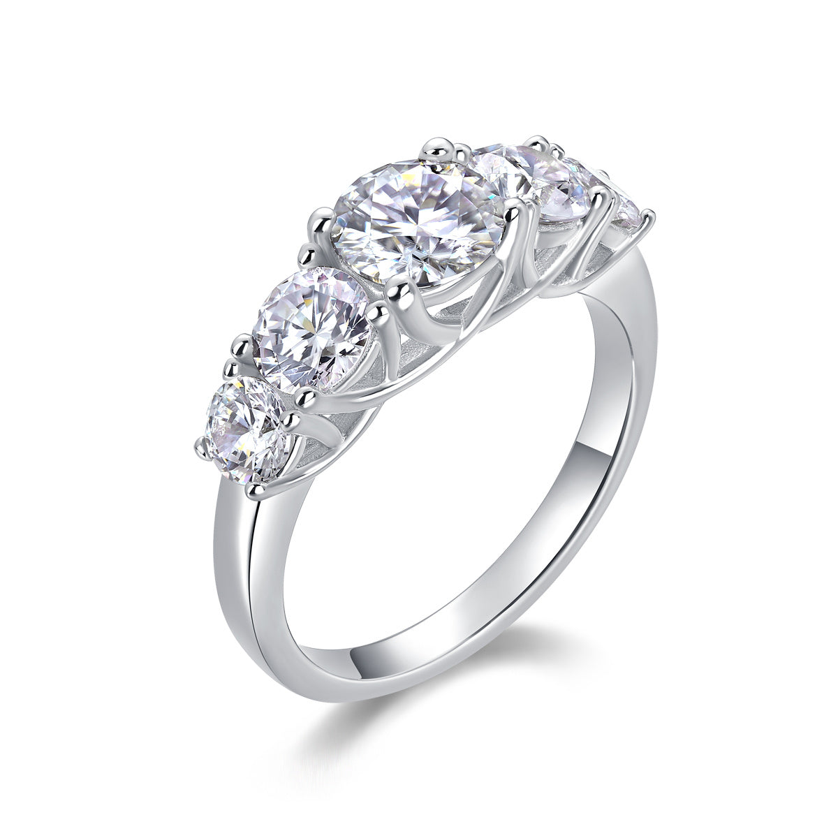 1 Carat Moissanite Wedding Ring in S925 Silver