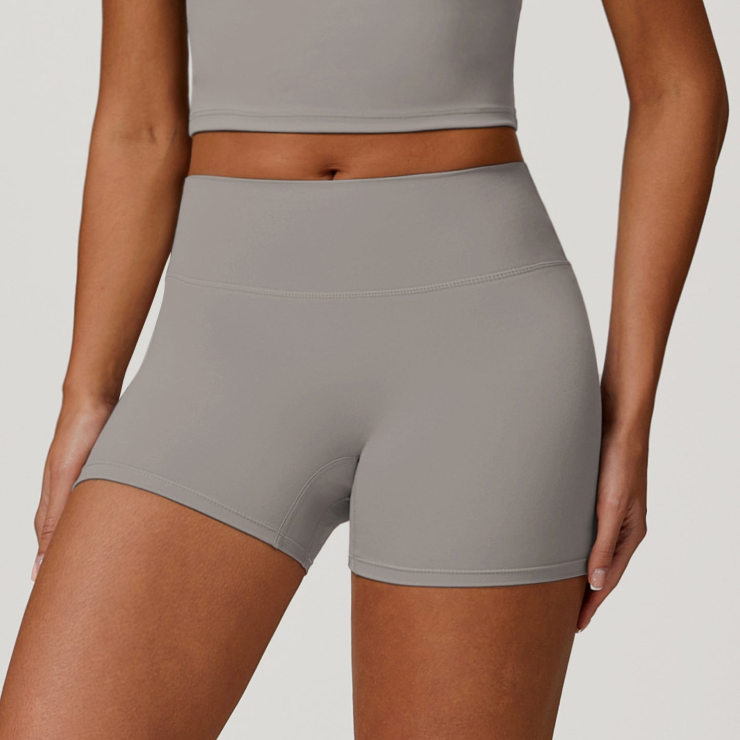 Brushed Tight High Waist Yoga Shorts For Women
